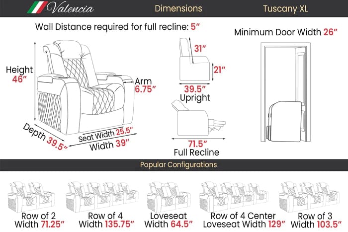 by Valencia Seating Sofa Valencia Tuscany XL Luxury Edition