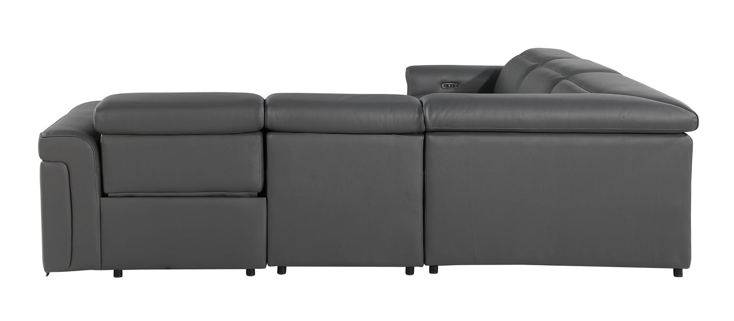 Global United Furniture Sofa Global United 1126 - Divanitalia 3-Power Reclining 5PC Sectional