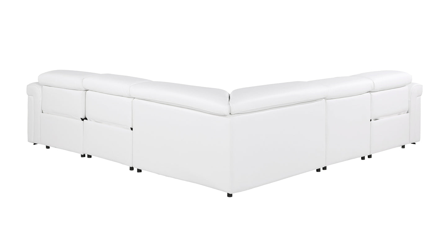 Global United Furniture Sofa Global United 1126 - Divanitalia 3-Power Reclining 5PC Sectional