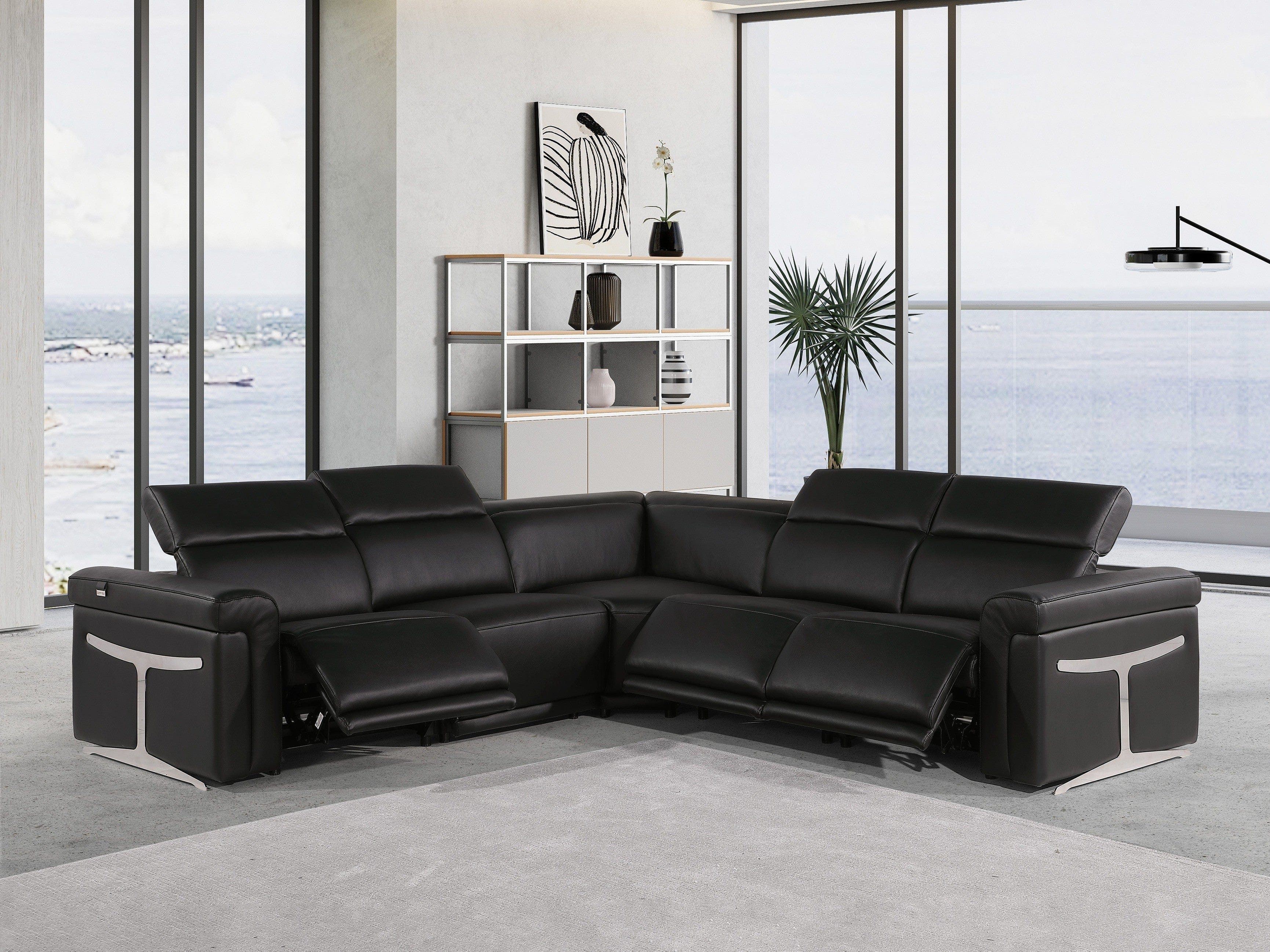 Global United 1126 Divanitalia 3Power Reclining 5PC Sectional