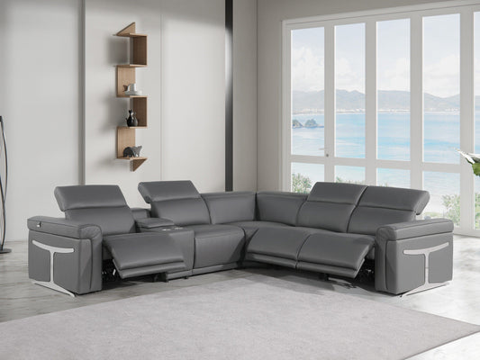 Global United Furniture Sofa Global United 1126 - Divanitalia 3-Power Reclining 6PC Sectional