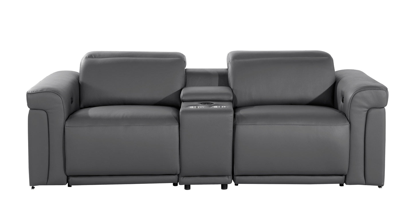 Global United Furniture Sofa Global United 1126 - Divanitalia 3PC Power Reclining Loveseat With Power Headrest