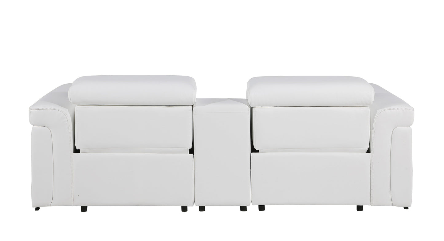 Global United Furniture Sofa Global United 1126 - Divanitalia 3PC Power Reclining Loveseat With Power Headrest