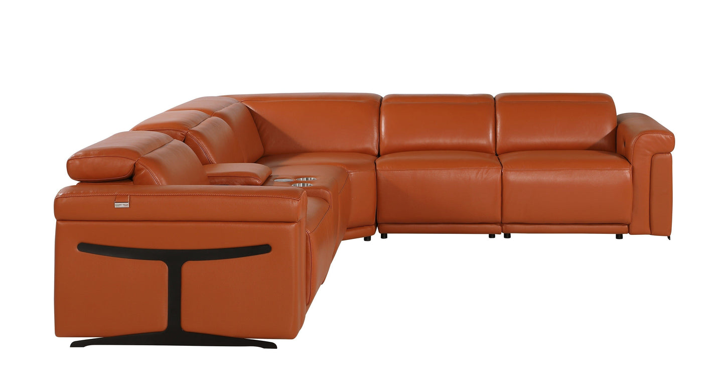 Global United Furniture Sofa Global United 1126 - Divanitalia Power Reclining 7PC Sectional