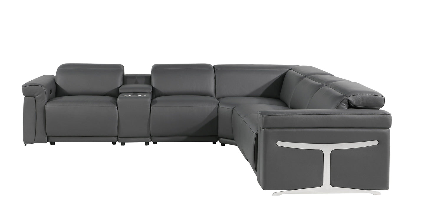 Global United Furniture Sofa Global United 1126 - Divanitalia Power Reclining 7PC Sectional