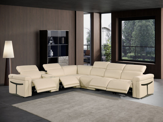 Global United Furniture Sofa Global United 1126 - Divanitalia Power Reclining 7PC Sectional
