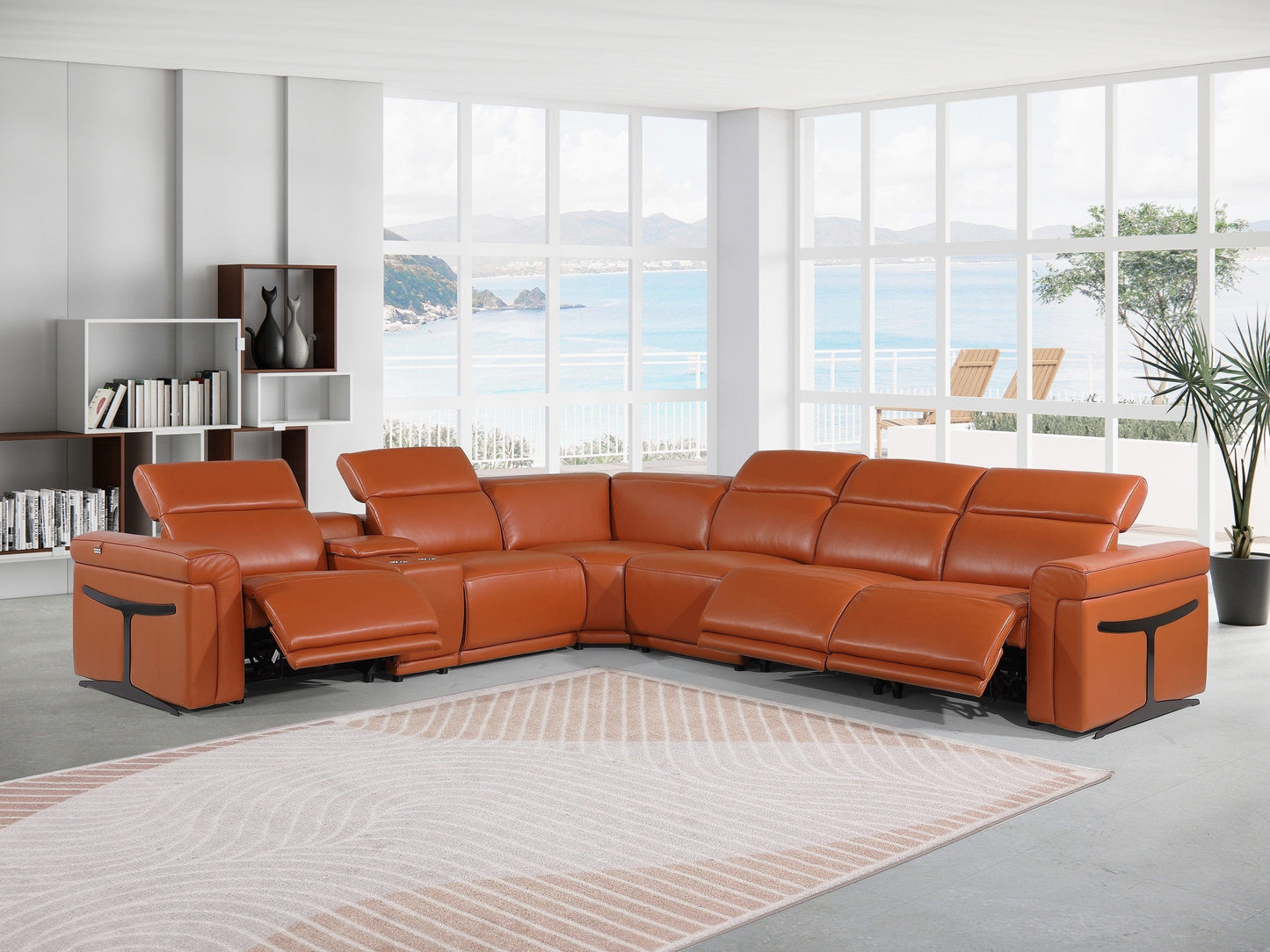 Global United Furniture Sofa Global United 1126 - Divanitalia Power Reclining 7PC Sectional
