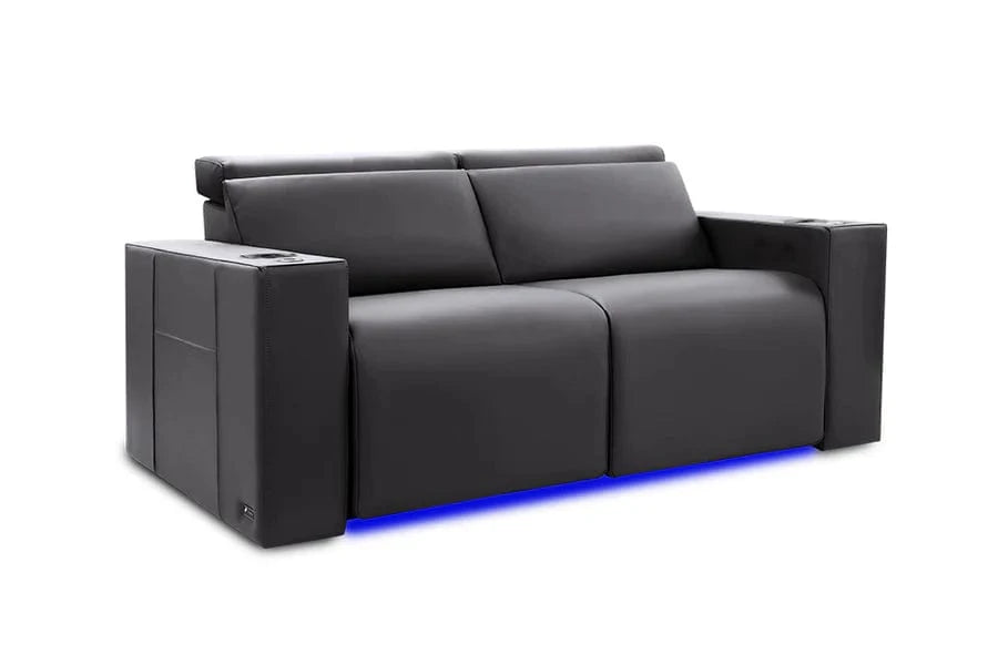 Valencia Theater Seating Sofa Row of 2 - Loveseat | Width: 58" Height: 35.5" Depth: 41.5" / Charcoal Grey Valencia Barcelona Home Theater Seating