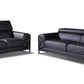 by Global United Sofa 2PC Set - Sofa | Loveseat / Black Global United 903 - Divanitalia 2PC Sofa Set