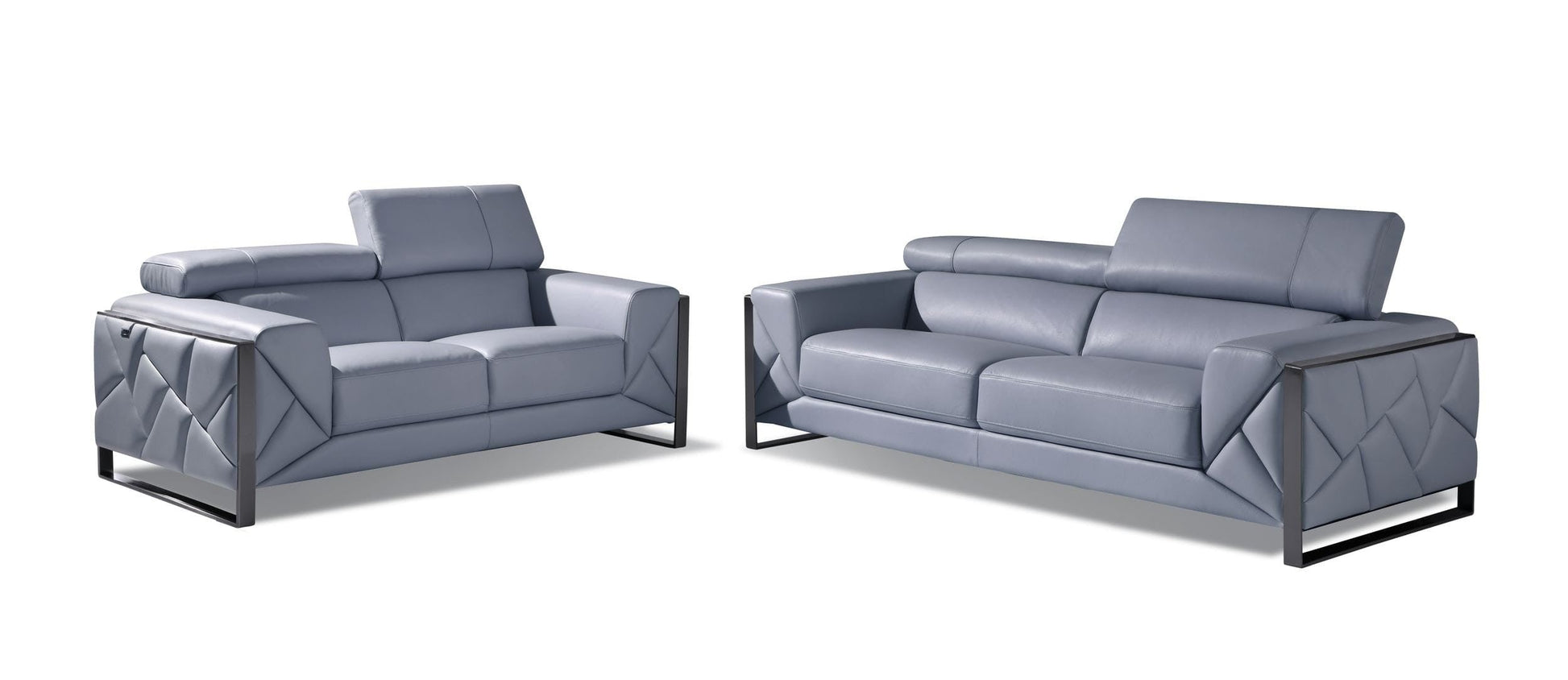 by Global United Sofa 2PC Set - Sofa | Loveseat / Light Blue Global United 903 - Divanitalia 2PC Sofa Set