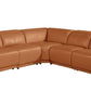 by Global United Sofa 5PC Sectional | 3 Power Reclining / Camel Global United 9762 - Divanitalia 3-Power Reclining 5PC Sectional