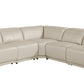 by Global United Sofa 5PC Sectional | 3 Power Reclining / Cream Global United 9762 - Divanitalia 3-Power Reclining 5PC Sectional