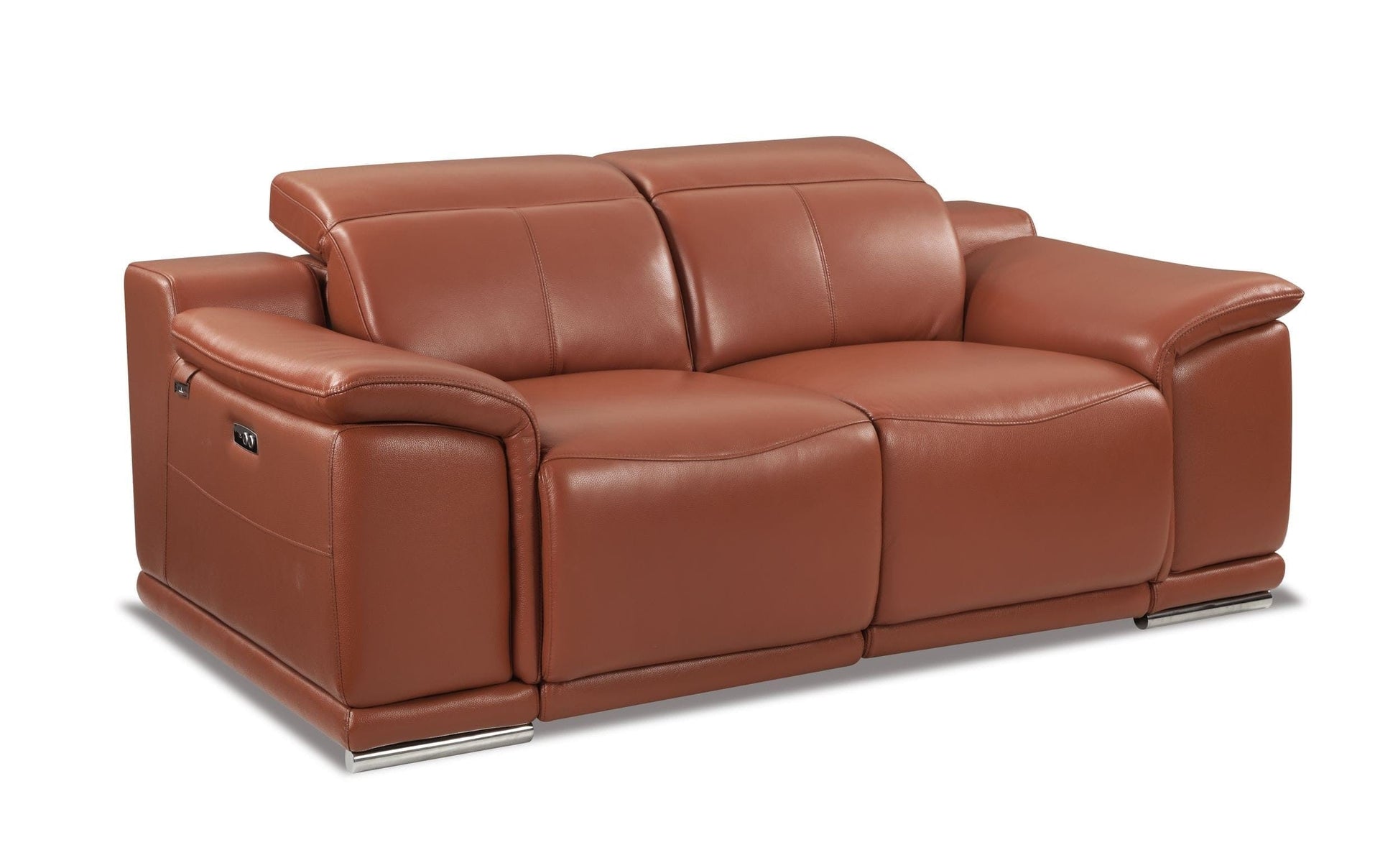 by Global United Sofa Loveseat / Camel Global United 9762 - Divanitalia Power Reclining Loveseat