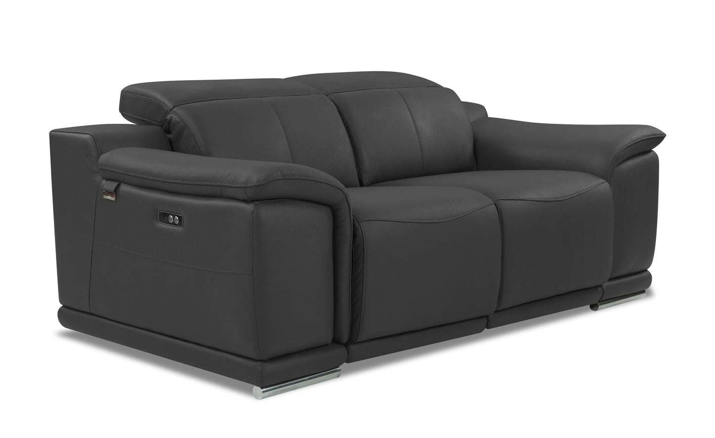 by Global United Sofa Loveseat / Dark Grey Global United 9762 - Divanitalia Power Reclining Loveseat