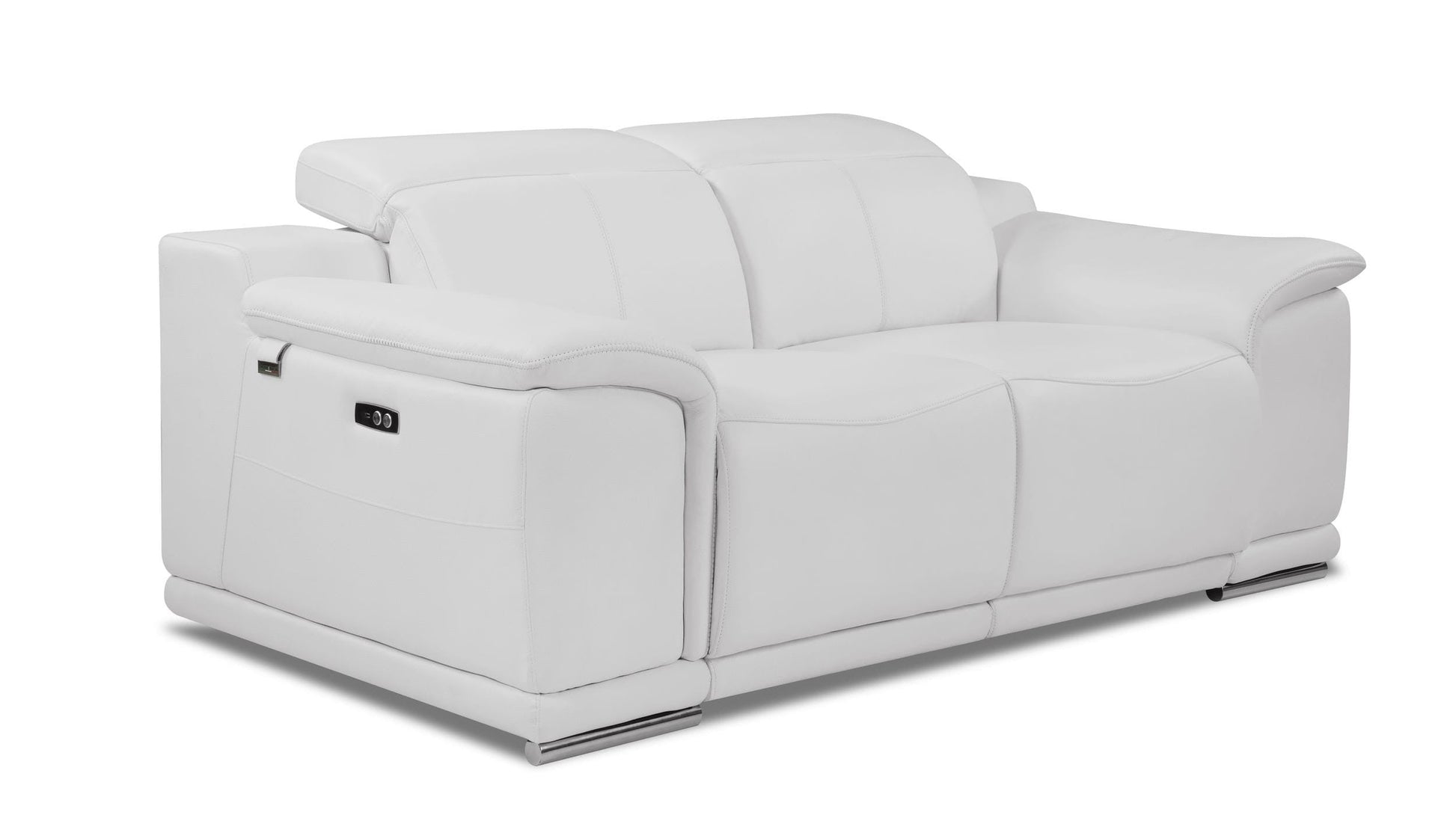 by Global United Sofa Loveseat / White Global United 9762 - Divanitalia Power Reclining Loveseat