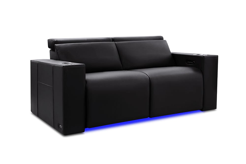 by Valencia Seating Sofa Row of 2 - Loveseat | Width: 62" Height: 35.5" Depth: 41" / Onyx Valencia Barcelona Ultimate Luxury Edition XL