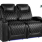 by Valencia Seating Sofa Row of 2 - Loveseat | Width: 62" Height: 42.75" Depth: 38" / Midnight Black Valencia Oslo Home Theater Seating