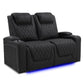 by Valencia Seating Sofa Row of 2 - Loveseat | Width: 62" Height: 44.5" Depth: 39" / Onyx Valencia Oslo Luxury Edition
