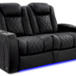 by Valencia Seating Sofa Row of 2 – Loveseat | Width: 64.25" Height: 46" Depth: 39.5" / Onyx Valencia Tuscany XL Luxury Edition