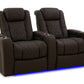 by Valencia Seating Sofa Row of 2 | Width: 68.25" Height: 43.5" Depth: 39.75" / Dark Roast Valencia Tuscany Ultimate Edition