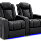 by Valencia Seating Sofa Row of 2 | Width: 68.25" Height: 43.5" Depth: 39.75" / Onyx Valencia Tuscany Ultimate Edition
