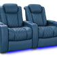 by Valencia Seating Sofa Row of 2 | Width: 68.25" Height: 43.5" Depth: 39.75" / Steel Blue Valencia Tuscany Ultimate Edition