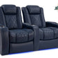 by Valencia Seating Sofa Row of 2 | Width: 68.5" Height: 43.5" Depth: 39.25" / Navy Blue Valencia Tuscany Home Theater Seating