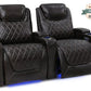 by Valencia Seating Sofa Row of 2 | Width: 68.75" Height: 42.75" Depth: 38" / Dark Chocolate Valencia Oslo Home Theater Seating