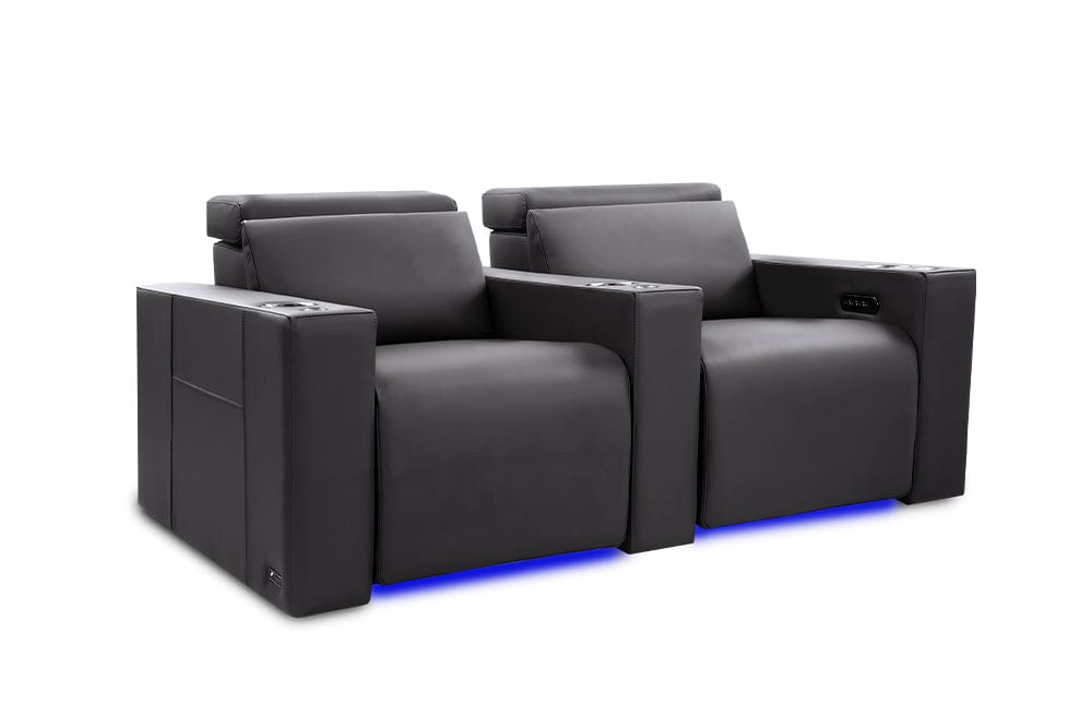 by Valencia Seating Sofa Row of 2 | Width: 69" Height: 33" Depth: 39" / Graphite Valencia Barcelona Ultimate Luxury Edition