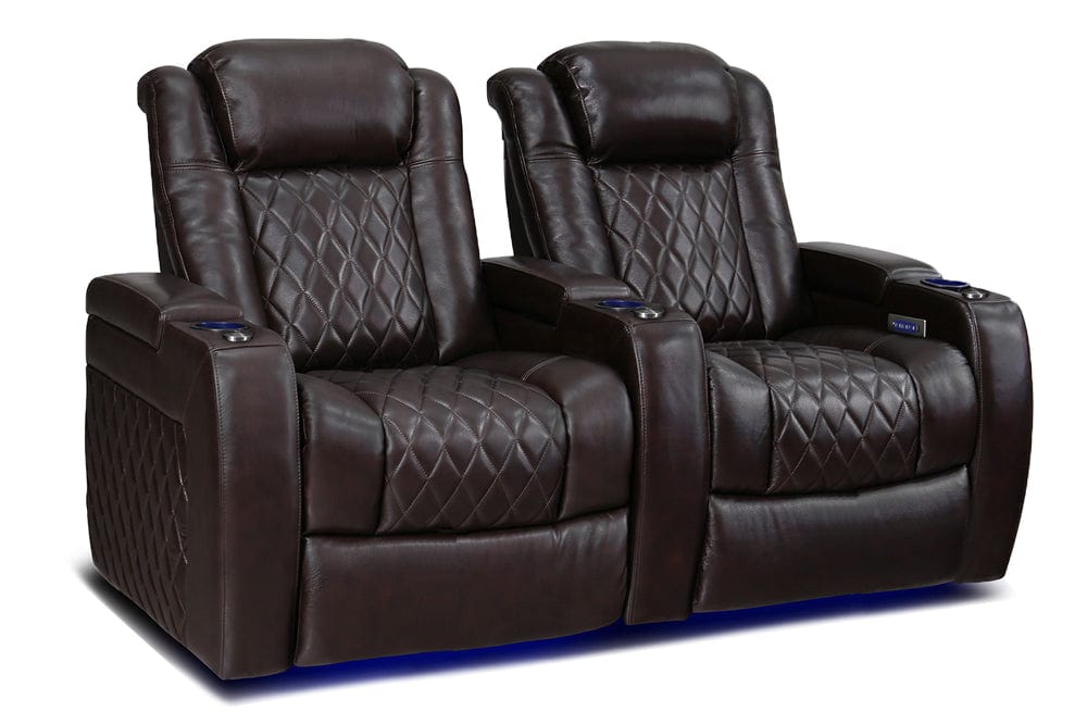 by Valencia Seating Sofa Row of 2 | Width: 71.25" Height: 46" Depth: 39.5" / Dark Chocolate / Regular Spec (300LB Sitting Weight Limit) Valencia Tuscany XL