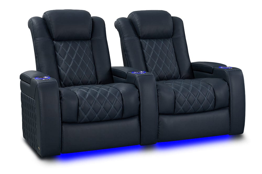 by Valencia Seating Sofa Row of 2 | Width: 71.25" Height: 46" Depth: 39.5" / Moonlight Blue Valencia Tuscany XL Luxury Edition