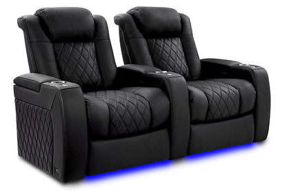 by Valencia Seating Sofa Row of 2 | Width: 71.25" Height: 46" Depth: 39.5" / Onyx Valencia Tuscany XL Luxury Edition