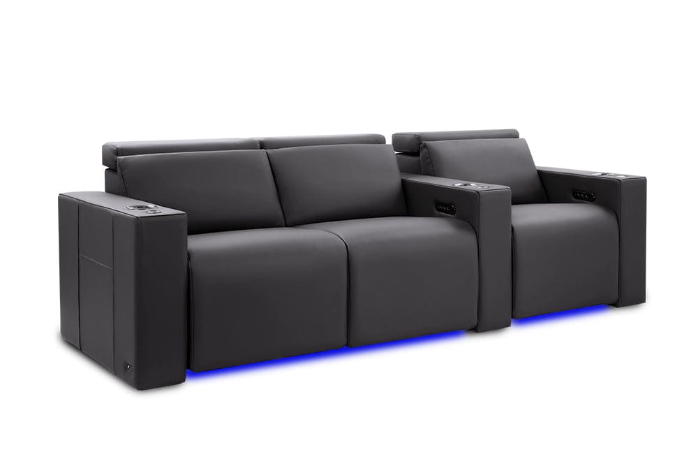 by Valencia Seating Sofa Row of 3 - Loveseat Left | Width: 93" Height: 35.5" Depth: 41" / Graphite Valencia Barcelona Ultimate Luxury Edition XL