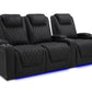 by Valencia Seating Sofa Row of 3 - Loveseat Left | Width: 93" Height: 44.5" Depth: 39" / Onyx Valencia Oslo Luxury Edition
