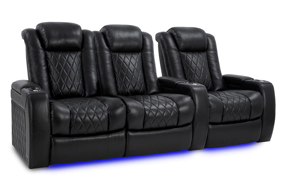 by Valencia Seating Sofa Row of 3 | Loveseat Left | Width: 96.75" Height: 46" Depth: 39.5" / Midnight Black / Regular Spec (300LB Sitting Weight Limit) Valencia Tuscany XL