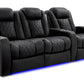 by Valencia Seating Sofa Row of 3 – Loveseat Left | Width: 96.75" Height: 46" Depth: 39.5" / Onyx Valencia Tuscany XL Luxury Edition