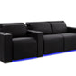 by Valencia Seating Sofa Row of 3 - Loveseat Right | Width: 87" Height: 35.5" Depth: 41.5" / Black Valencia Barcelona Home Theater Seating