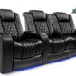 by Valencia Seating Sofa Row of 3 - Loveseat Right | Width: 92.25" Height: 43.5" Depth: 39.25" / Midnight Black Valencia Tuscany Home Theater Seating