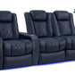 by Valencia Seating Sofa Row of 3 - Loveseat Right | Width: 92.25" Height: 43.5" Depth: 39.25" / Navy Blue Valencia Tuscany Home Theater Seating