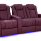 by Valencia Seating Sofa Row of 3 - Loveseat Right | Width: 92.25" Height: 43.5" Depth: 39.75" / Burgundy Valencia Tuscany Ultimate Edition