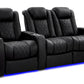 by Valencia Seating Sofa Row of 3 - Loveseat Right | Width: 92.25" Height: 43.5" Depth: 39.75" / Onyx Valencia Tuscany Ultimate Edition