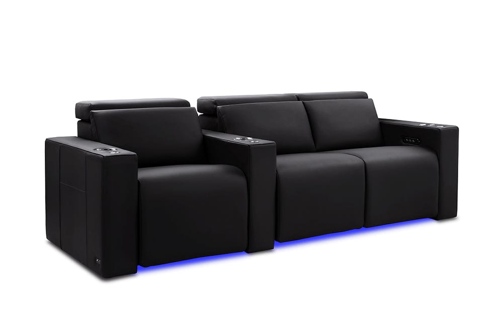 by Valencia Seating Sofa Row of 3 - Loveseat Right | Width: 93" Height: 35.5" Depth: 41" / Onyx Valencia Barcelona Ultimate Luxury Edition XL