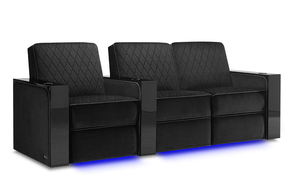 by Valencia Seating Sofa Row of 3 - Loveseat Right | Width: 93" Height: 37" Depth: 35.5" / Raven Valencia Naples Prestige