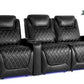 by Valencia Seating Sofa Row of 3 - Loveseat Right | Width: 93" Height: 42.75" Depth: 38" / Midnight Black Valencia Oslo Home Theater Seating