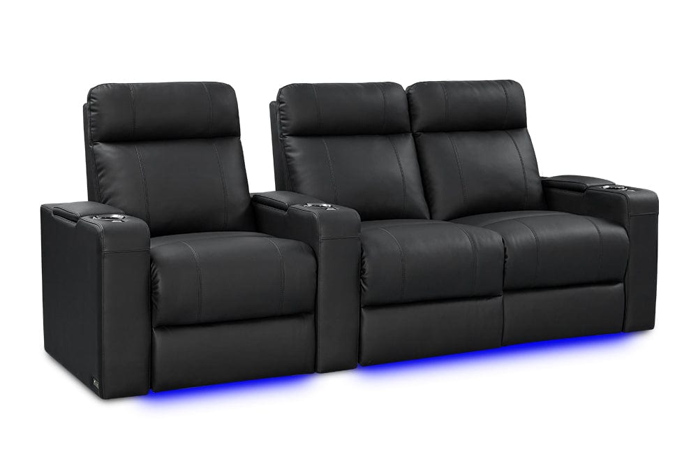 by Valencia Seating Sofa Row of 3 - Loveseat Right | Width: 93" Height: 42" Depth: 38.75" / Onyx Valencia Piacenza Luxury Edition