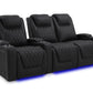 by Valencia Seating Sofa Row of 3 - Loveseat Right | Width: 93" Height: 44.5" Depth: 39" / Onyx Valencia Oslo Luxury Edition