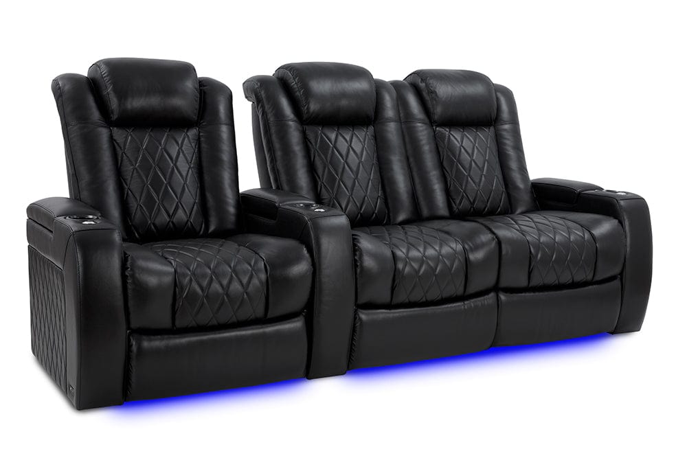 by Valencia Seating Sofa Row of 3 | Loveseat Right | Width: 96.75" Height: 46" Depth: 39.5" / Midnight Black / Regular Spec (300LB Sitting Weight Limit) Valencia Tuscany XL
