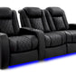 by Valencia Seating Sofa Row of 3 – Loveseat Right | Width: 96.75" Height: 46" Depth: 39.5" / Onyx Valencia Tuscany XL Luxury Edition