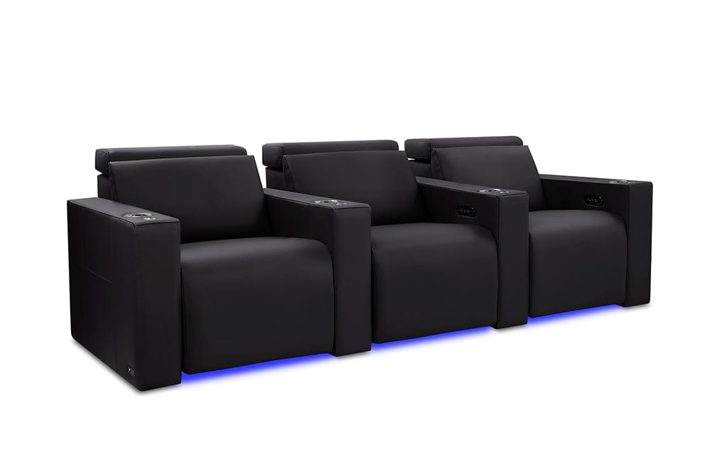 by Valencia Seating Sofa Row of 3 | Width: 100" Height: 35.5" Depth: 41" / Onyx Valencia Barcelona Ultimate Luxury Edition XL