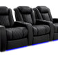 by Valencia Seating Sofa Row of 3 | Width: 103.5" Height: 46" Depth: 39.5" / Onyx Valencia Tuscany XL Luxury Edition
